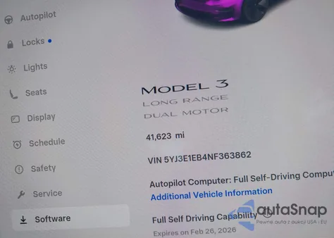 2022 Tesla Model 3 Long Range Dual Motor All-Wheel Drive z USA, uszkodzony, nr VIN 5YJ3E1EB4NF363862